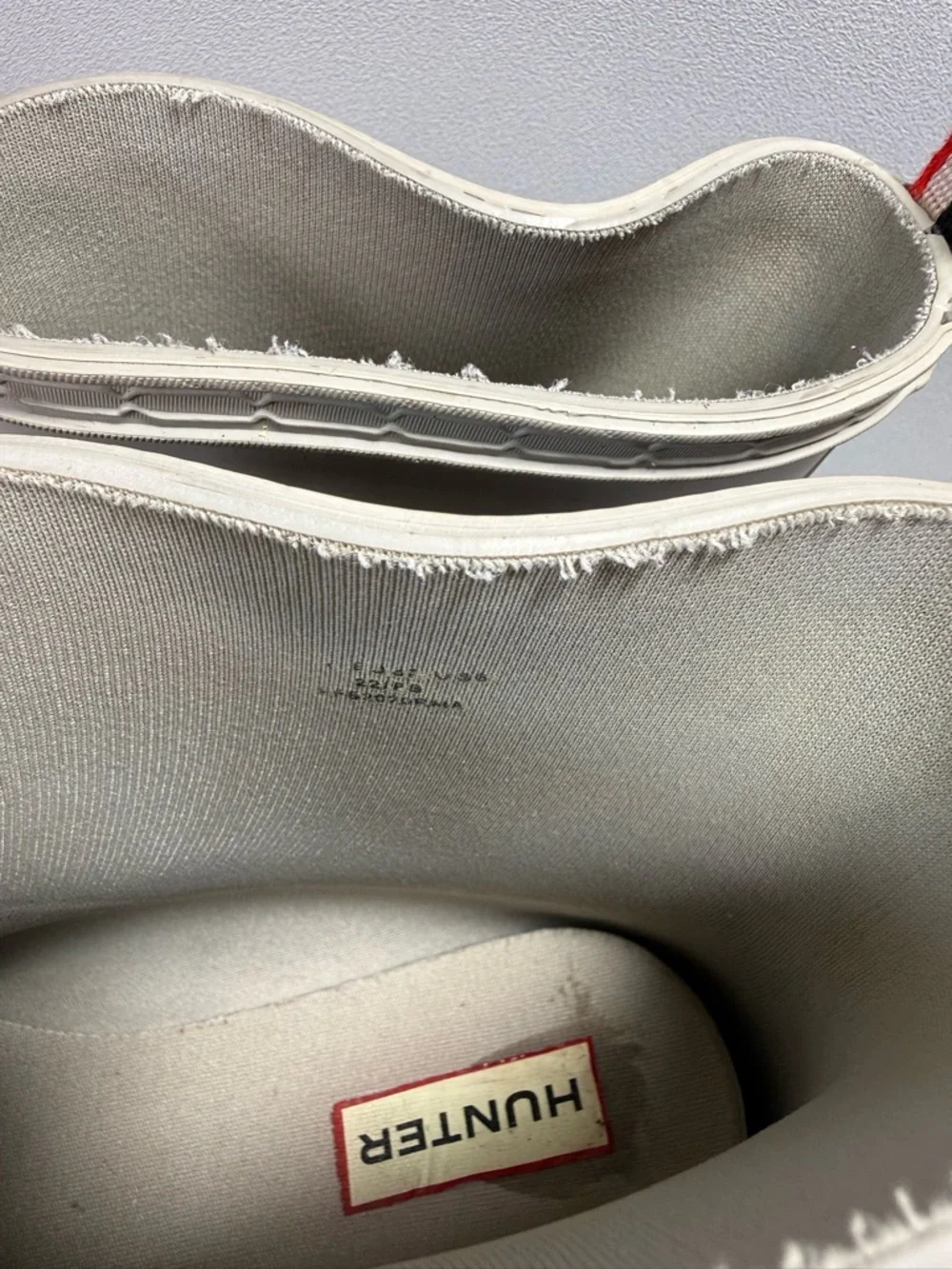 Hunter Play Short Wellington Light Gray Waterproof Rain Boots - Picture 10 of 11